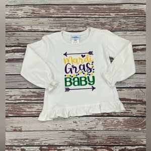 Mardi Gras long sleeve embroidered shirt